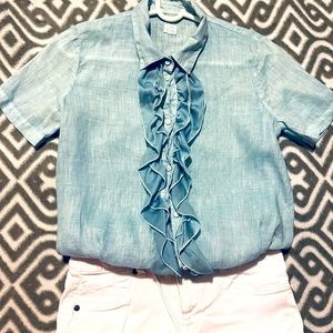 Very good condition! light for summer, blue blouses,cotton and line